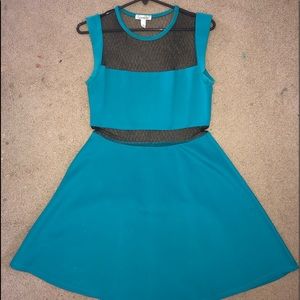 Speechless Blue Modern Cocktail Dress